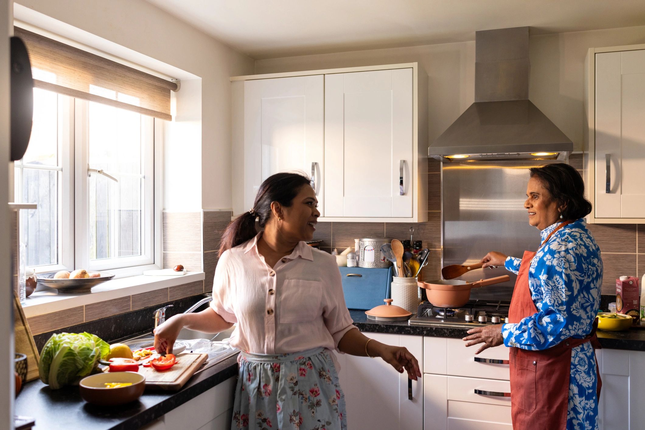 Family Bonding While Preparing a Meal